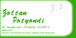 zoltan potyondi business card